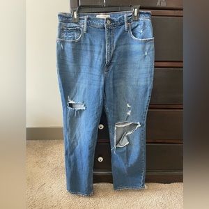 Size 31/12 Abercrombie & Fitch Ankle Straight, Ultra High Rise jeans